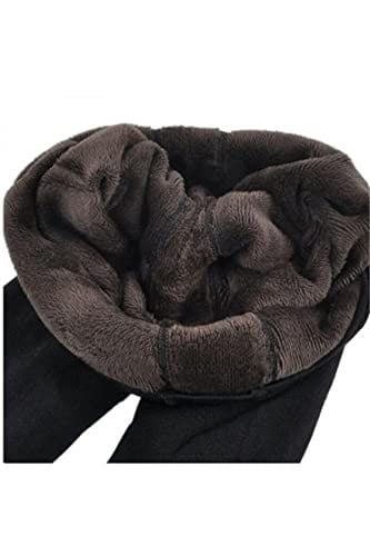 Kışlık Sıcak Tutan Termal Peluş Tayt Içlik Siyah Panduf (Siyah/XL-XXL)