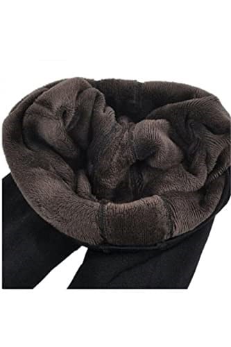 Kışlık Sıcak Tutan Termal Peluş Tayt Içlik Siyah Panduf (Siyah/L/XL)