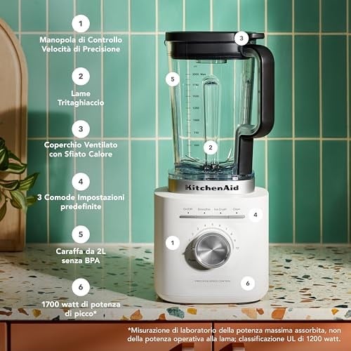 KitchenAid Pure Power Blender 2 L - 5KSB2073 Porcelain White