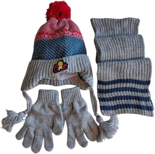Kitti 4-8 Yaş Erkek Çocuk Atkı Bere Eldiven İçi Polarlı 3lü Takım 24170-11