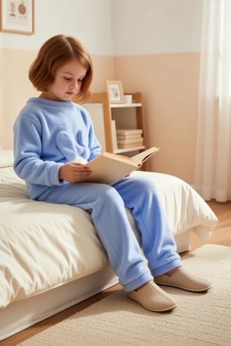 Kız Çocuk Bisiklet Yaka Standart Kol Uzun Kol Regular Kalıp Peluş Örme Pijama Takımı Dayanıklı - Seçenekler: 3-4 Yıl, 4-5 Yıl, 5-6 Yıl, 6-7 Yıl, 7-8 Yıl, 8-9 Yıl...