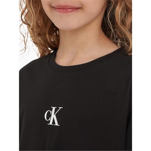 Kız Çocuk Ck Logo Boxy T-Shirt - Siyah