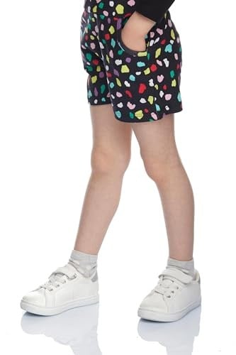 Kız Çocuk Cutouts Shape Desen Cepli Şort