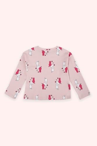 Kız Çocuk Desenli Pembe Pijama Takımı 3 Yaş (98 cm)