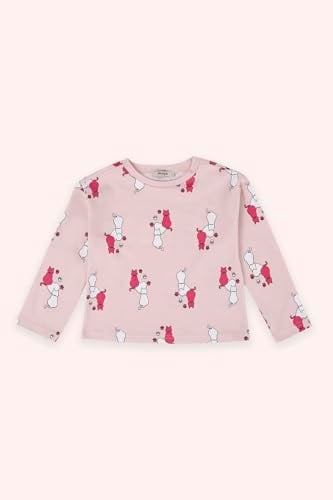 Kız Çocuk Desenli Pembe Pijama Takımı 3 Yaş (98 cm)