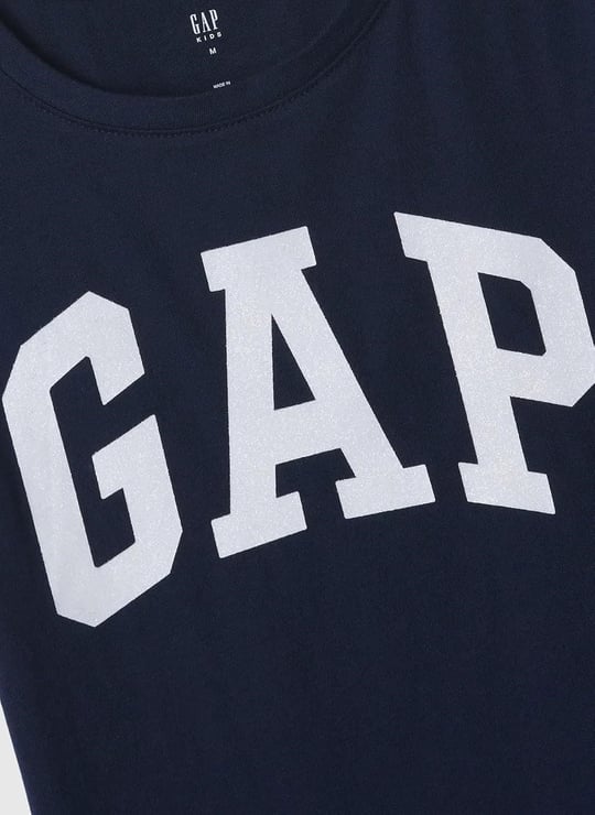 Kız Çocuk Gap Logo T-Shirt Lacivert