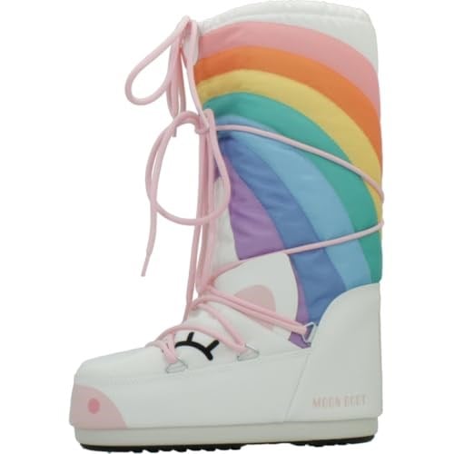 Kız Çocuk Kar Botu 80D3400270-AV20 Moon Boot ICON Unicorn White/Multicolor (23-34)