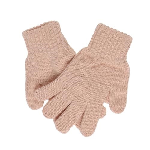 Kız Çocuk Pembe Şapka Eldiven Set 4-7 Yaş