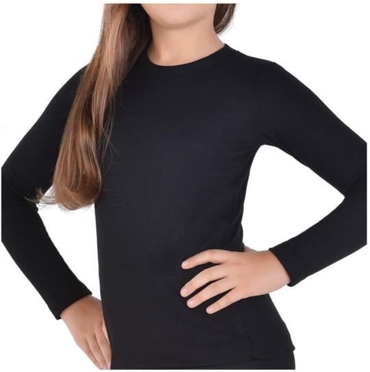 Kız Çocuk Termal Üst, 5-7 Yaş, Siyah, %60 Polyester %35 Viskon %5 Elastan Termal Üst