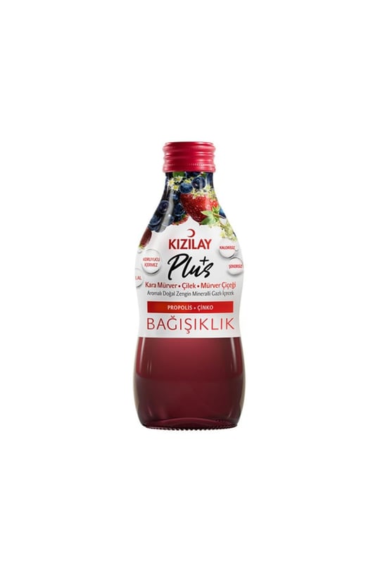 KIZILAY Plus Kara Mürver & Çilek & Mürver Çiçeği 200 Ml X 24 Şişe - Erzincan