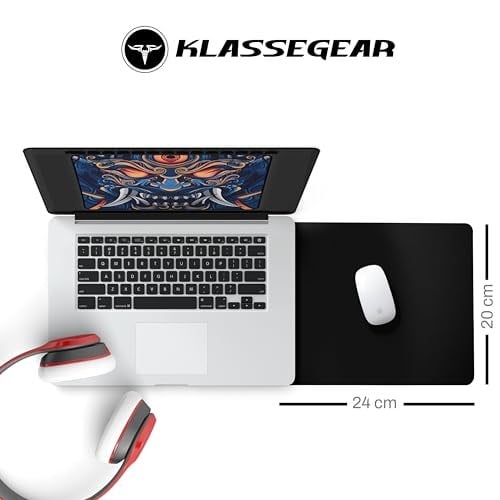 Klasse Classic Mouse Pad, 29x24 ve 24x20 cm Ofis Tipi, Küçük ve Orta Boy, Kaymaz Taban, Pürüzsüz Yüzey, Baskısız Tip Masa Koruyucu, Ergonomik Mouse Ped (Küçük Boy 24x20 cm)