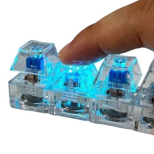 Klavye Fidget Oyuncağı - Stres Giderici 4 Tuşlu Klavye Fidget Anahtarlık | Taşınabilir Şeffaf Renkli Işıklı Tıklayıcı | Çocuklar Ve Yetişkinler Için Mekanik Stres Giderici Oyuncak