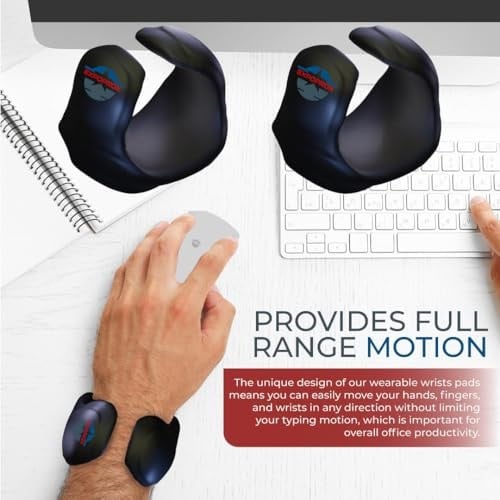 Klavye, Mouse pad, Dizüstü Bilgisayar ve PC Çalışması veya Oyuncu Desteği için Giyilebilir Oyun Bilek Desteği (SİYAH, S-M)