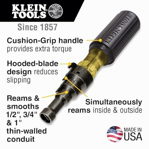 Klein 85191 7 – 1/2 inç konduit-fitting ve rende tornavida