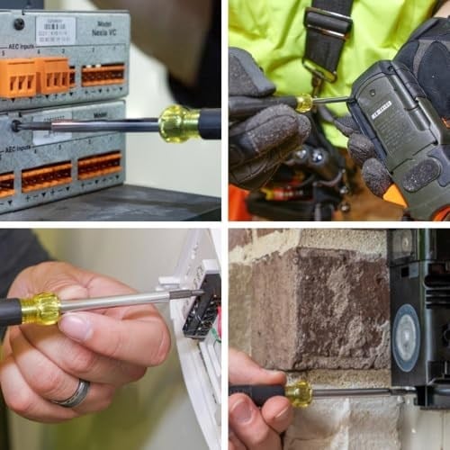 KLEIN TOOLS 4ü 1 arada elektronik tornavida, döner kapaklı, 32581, sarı/siyah