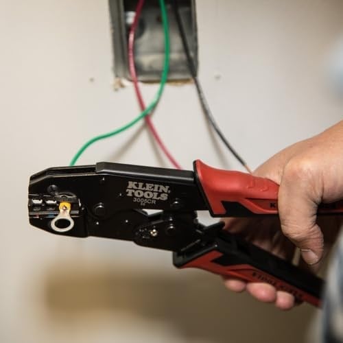 Klein Tools 80013 Kablo Alet Seti, Otomatik Kablo Sıyırıcı ve Cırcırlı Yalıtımlı Terminal Sıkıştırıcı, Harika Elektrikli Alet Kiti, 2 Parça
