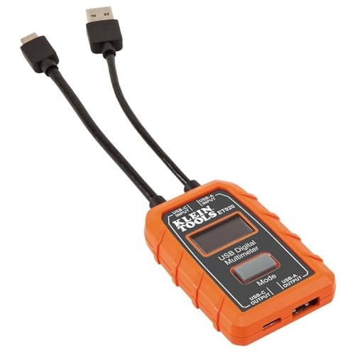 KLEIN TOOLS Dijital USB ölçüm cihazı, USB-A ve USB-C