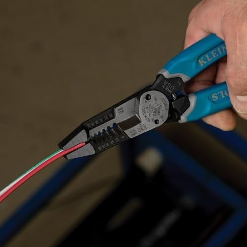 Klein Tools K12035 Klein-Kurve Kesiciler, Ağır Hizmet Tipi Tel Sıyırma Aleti, 8-18 Sağlam, 10-20 AWG Telli