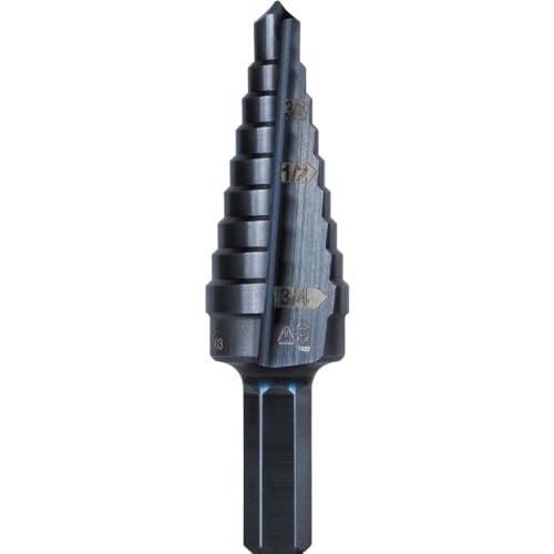 Klein Tools KTSB03 Kademeli Matkap Ucu - Yüksek Hız Çeliği - 2 Oluklu - Alüminyum Titanyum Nitrür Kaplama - 1/4