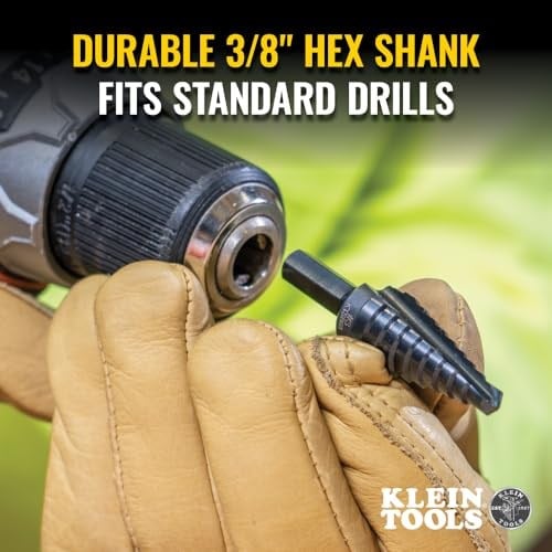 Klein Tools KTSB03 Kademeli Matkap Ucu - Yüksek Hız Çeliği - 2 Oluklu - Alüminyum Titanyum Nitrür Kaplama - 1/4