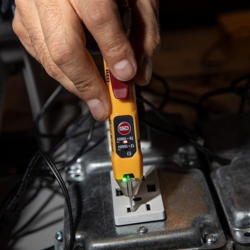 KLEIN TOOLS Temassız gerilim kontrol cihazı, iki ölçüm aralığı, 12-1000 V AC, kırmızı