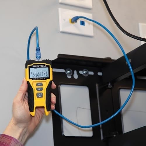 Klein Tools VDV526-200 Kablo Test Cihazı, LAN Scout Jr. 2 Ethernet Kablosu Test Cihazı, CAT 5e, RJ45 Bağlantılı CAT 6/6A Kablolar