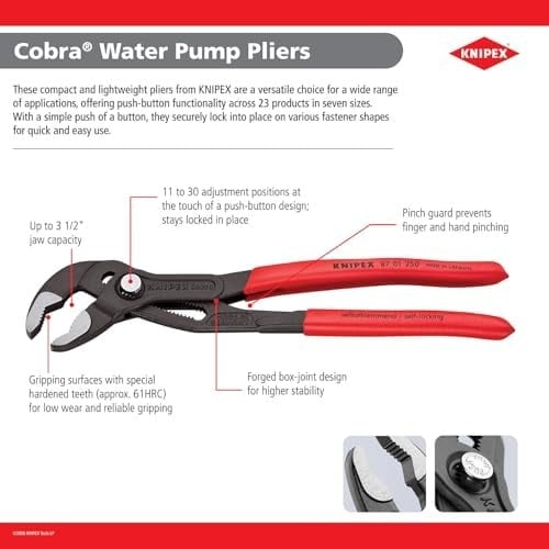 Knipex 87 01 125 SBA Cobra pense