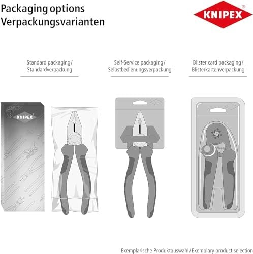 KNIPEX Açma Yaylı Sıyırma Pensesi, Üniversal Krom Kaplamalı, Çok Bileşenli Manşonlarla İzole Edilmiş, VDE Onaylı - 160 mm - 1106160