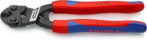 Knipex CoBolt® kompakt cıvata kesiciler siyah attramentize, ince çok bileşenli çeneler 200 mm 71 02 200