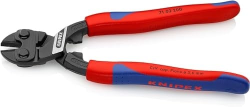 Knipex CoBolt® kompakt cıvata kesiciler siyah attramentize, ince çok bileşenli çeneler 200 mm 71 02 200