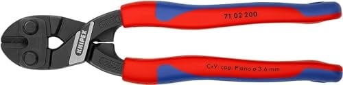 Knipex CoBolt® kompakt cıvata kesiciler siyah attramentize, ince çok bileşenli çeneler 200 mm 71 02 200