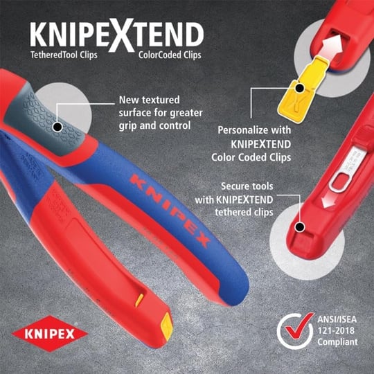 Knipex diyagonal kesiciler siyah atramentize edilmiş, çok bileşenli saplarla 160 mm 70 02 160