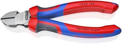 Knipex diyagonal kesiciler siyah atramentize edilmiş, çok bileşenli saplarla 160 mm 70 02 160