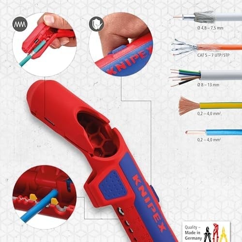 Knipex ErgoStrip® sağ elini kullananlar için üniversal soyma aleti 135 mm 16 95 01 SB