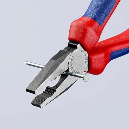 Knipex kombine pense siyah attramentize, çok bileşenli saplı 160 mm 03 02 160
