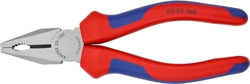 Knipex kombine pense siyah attramentize, çok bileşenli saplı 160 mm 03 02 160