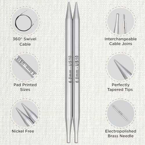 KnitPro Değiştirilebilir yuvarlak örgü iğnesi uçları Deluxe set – Nova Metal (3,50 – 8,00 mm) - Seçenekler: Nova Metal, Symfonie, Zing, Karbon, Nova Cubics, Trendz