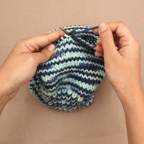 KnitPro Set değiştirilebilir yuvarlak örgü şişleri Indigo Wood Short, 3,00 mm - 6,00 mm