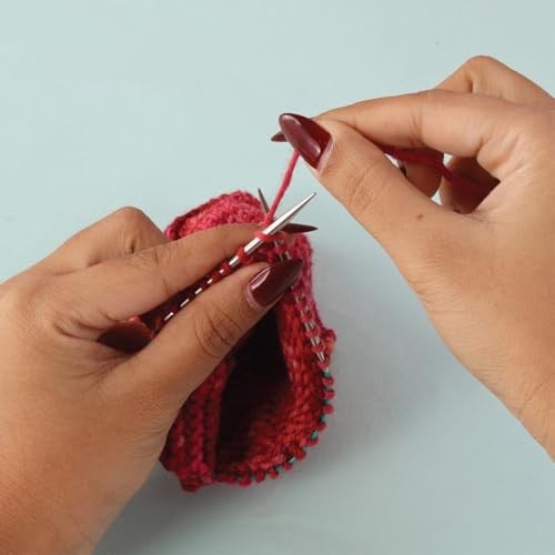 KnitPro The Mindful Collection The Kindness Set değiştirilebilir paslanmaz çelik iğneler 10 cm, mavi yeşil ve ekru, KP36311