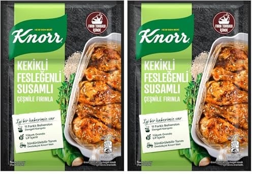 Knorr Çeşni Kekikli Susamlı Fesleğenli Çeşnile Fırınla 29 g 2li paket