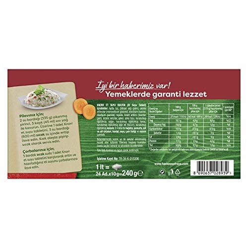 Knorr Et Bulyon 1 Paket 24 Adet (12 Lt, 240 Gr)