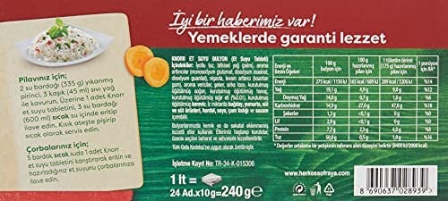 Knorr Et Bulyon 1 Paket 24 Adet (12 Lt, 240 Gr)