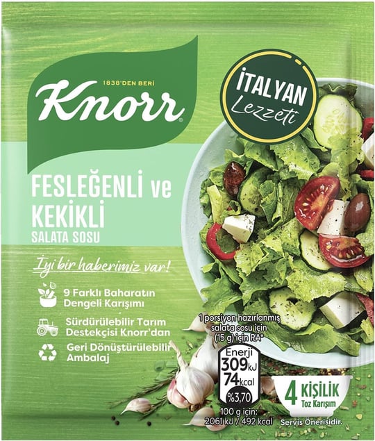 Knorr Fesleğenli ve Kekikli Salata Sosu 5li Paket - Seçenekler: Fesleğenli ve Kekikli Salata Sosu...