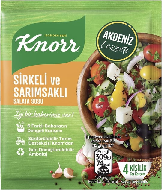 Knorr Sirkeli ve Sarımsaklı Salata Sosu (5 x 1 adet)