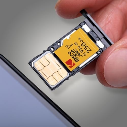 Kodak Ultra microSD hafıza kartı 256 GB, UHS-I U3 V30 A1, 95 MB/sye kadar okuma hızı ve 85 MB/sye kadar yazma hızı, SD adaptörü dahil