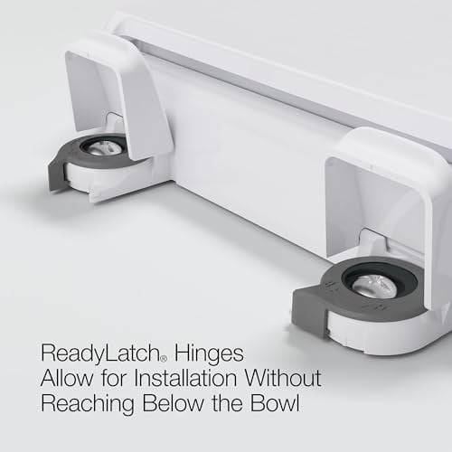 KOHLER 4639-RL-0 Cachet ReadyLatch Quiet Close Yuvarlak Klozet Kapağı, Beyaz