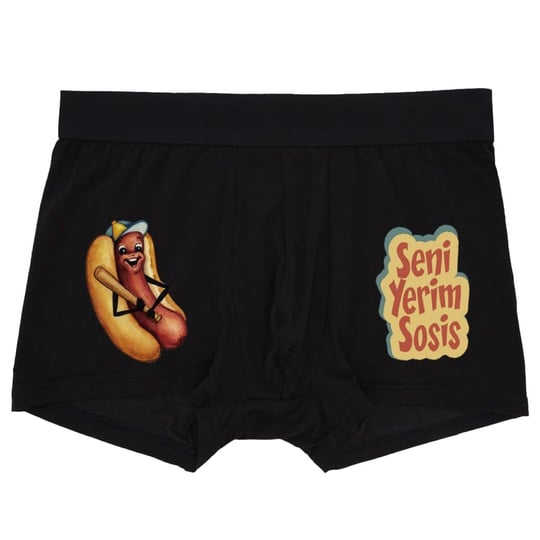 Komik Boxer- Erkek Sevgiliye Hediye Seni Yerim Sosis Komik Erkek Baksır Sevgiliye Eşe Hediye İç Giyim Komik Baksır