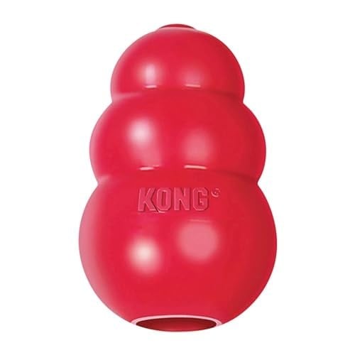 KONG - Klasik Köpek Oyuncağı - Dayanıklı Doğal Kauçuk - Çiğnemek, Kovalamak ve Getirmek İçin Eğlenceli - Ekstra Büyük Köpekler için