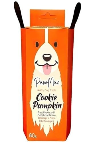 Köpek Ödül Maması Balkabaklı & Muzlu – Pawmax Cookie Pumpkin Doğal Glukozamin Destekli 80 g