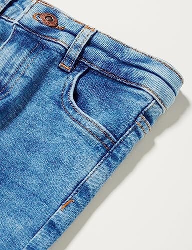 Kot Pantolon Yıpratılmış Detaylı Pamuklu Cepli - Slim Jean Beli Ayarlanabilir Lastikli